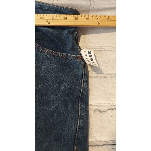 Old Navy Kicker Women Plus 28 Button Fly Jean Blue Boot Cut Extra High Rise NWT - Picture 3 of 9